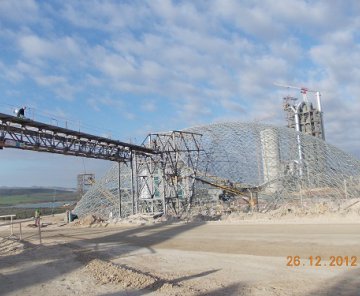 Tunus - Carthage Cement Plant - Kırıcı, Hammadde Nakil Sistemi, Ön Homojenizasyon Montajı