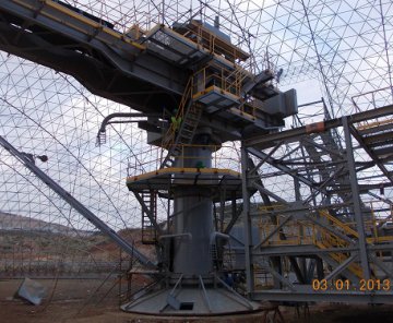 Tunus - Carthage Cement Plant - Kırıcı, Hammadde Nakil Sistemi, Ön Homojenizasyon Montajı